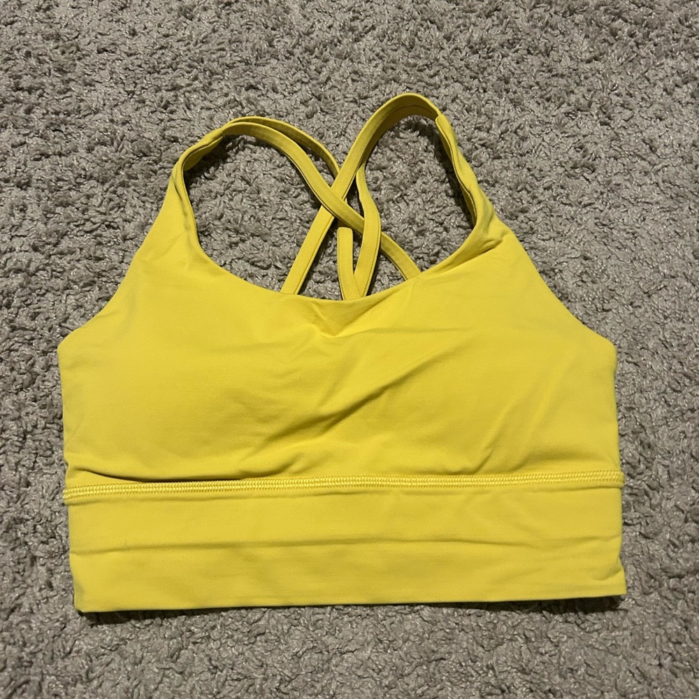 Lululemon Women's Yellow Sports Bra Size 4